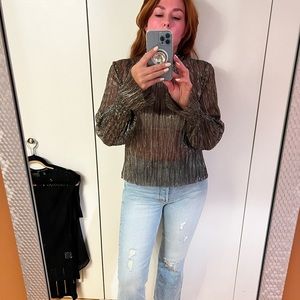 L’Agence mock neck top